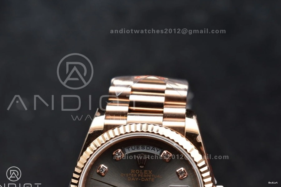 on RG vr3255 Best Steel 904L V5 Weight) Bracelet with Grey Diamond President Square Edition QF (Gain 36 Dial DayDate 1206